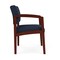 Lesro Lenox Wood Wide Guest Chair Wood Frame, Mahogany, RF Blueberry Upholstery LW1201 - alternate 2